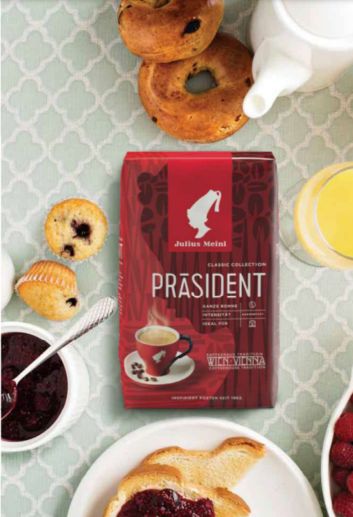 Julius Meinl Prasident Whole Roasted Coffee Beans 500gm