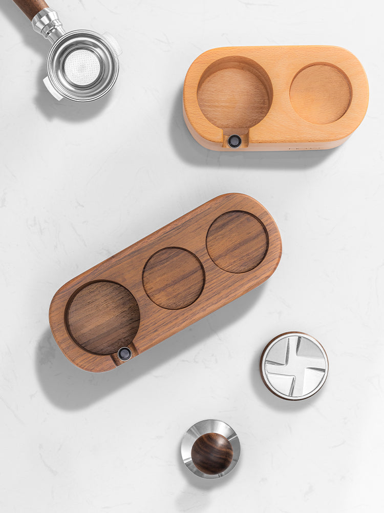 Wooden Coffee Temper & Portafilter Holder